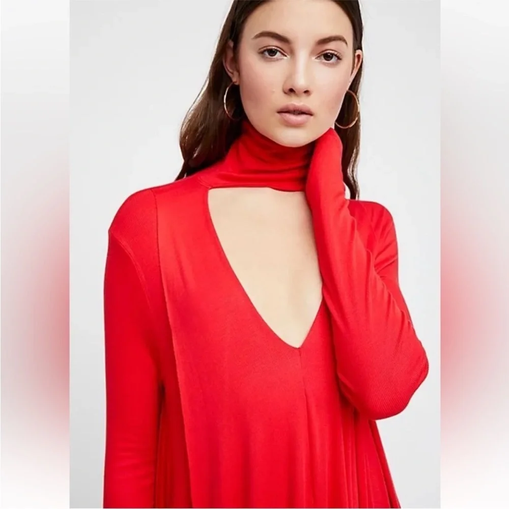 Free People Free People Uptown turtleneck tunic top Medium